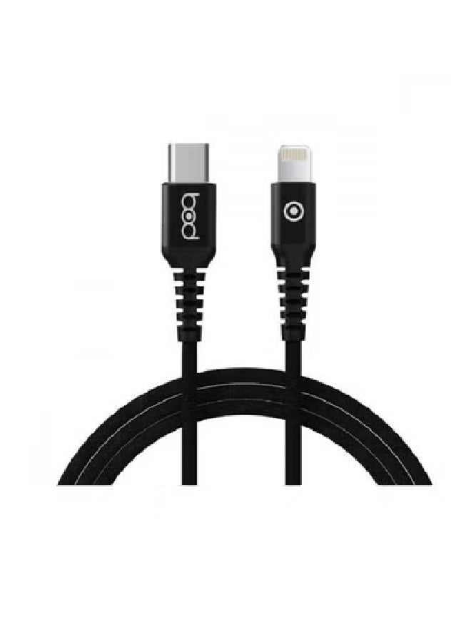 بود كابل نقل البيانات والشحن السريع من النوع C إلى Lightning، بطول 1.2 متر، مصنوع من النايلون المضفر - الحل الأمثل للاتصال السريع والموثوق. - Image 4